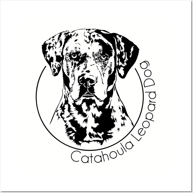 Catahoula Leopard Dog Portrait Wall Art by wilsigns